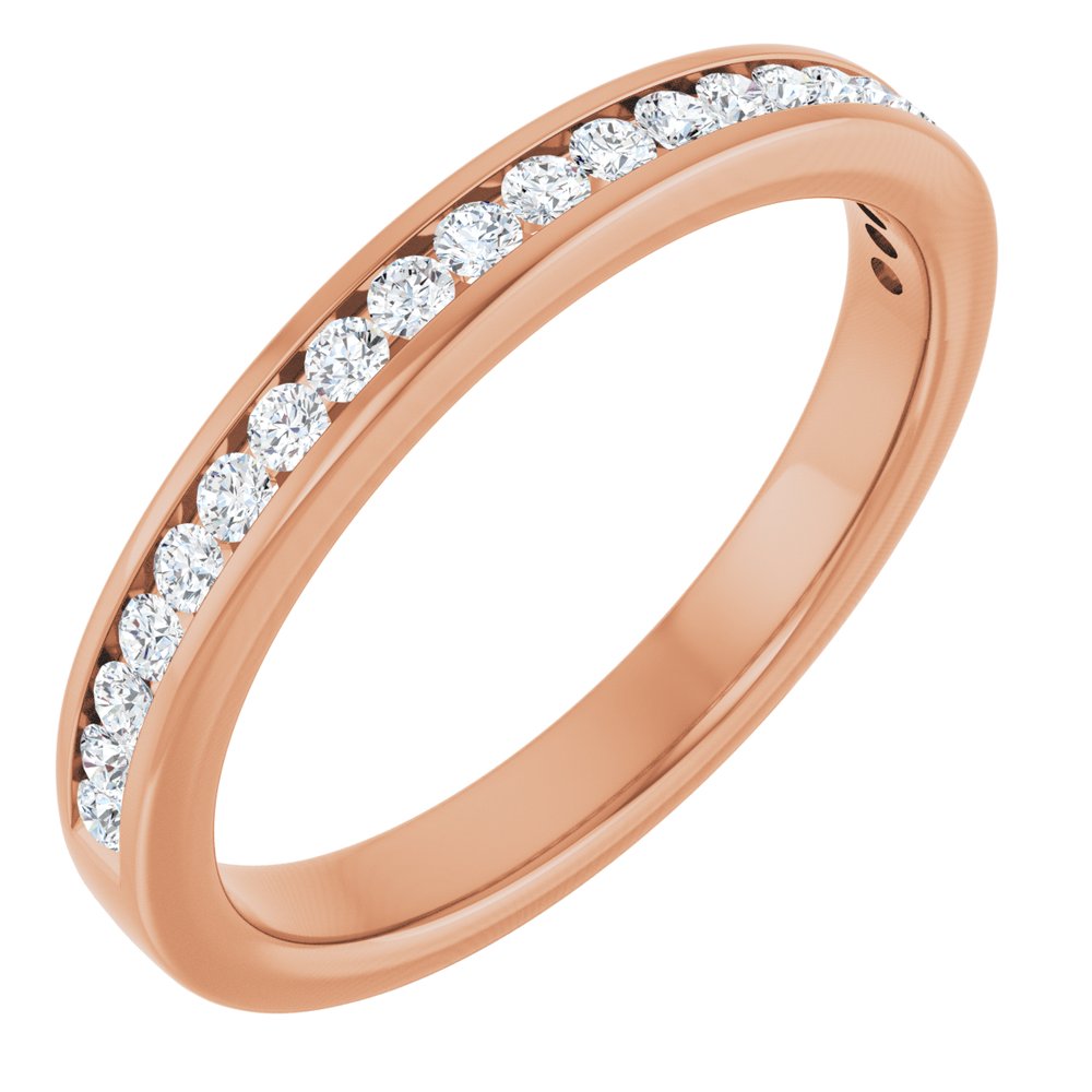 14K Rose Gold 3/8 CTW Natural Diamond Anniversary Band