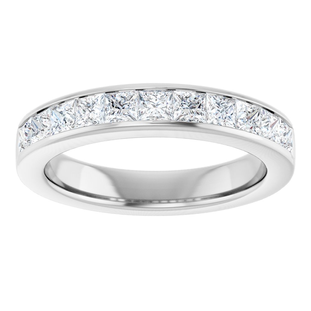 14K White Gold 1 CTW Natural Diamond Anniversary Band