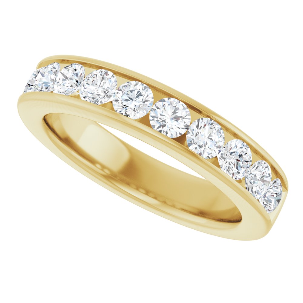 14K Yellow Gold 1 CTW Lab-Grown Diamond Anniversary Band