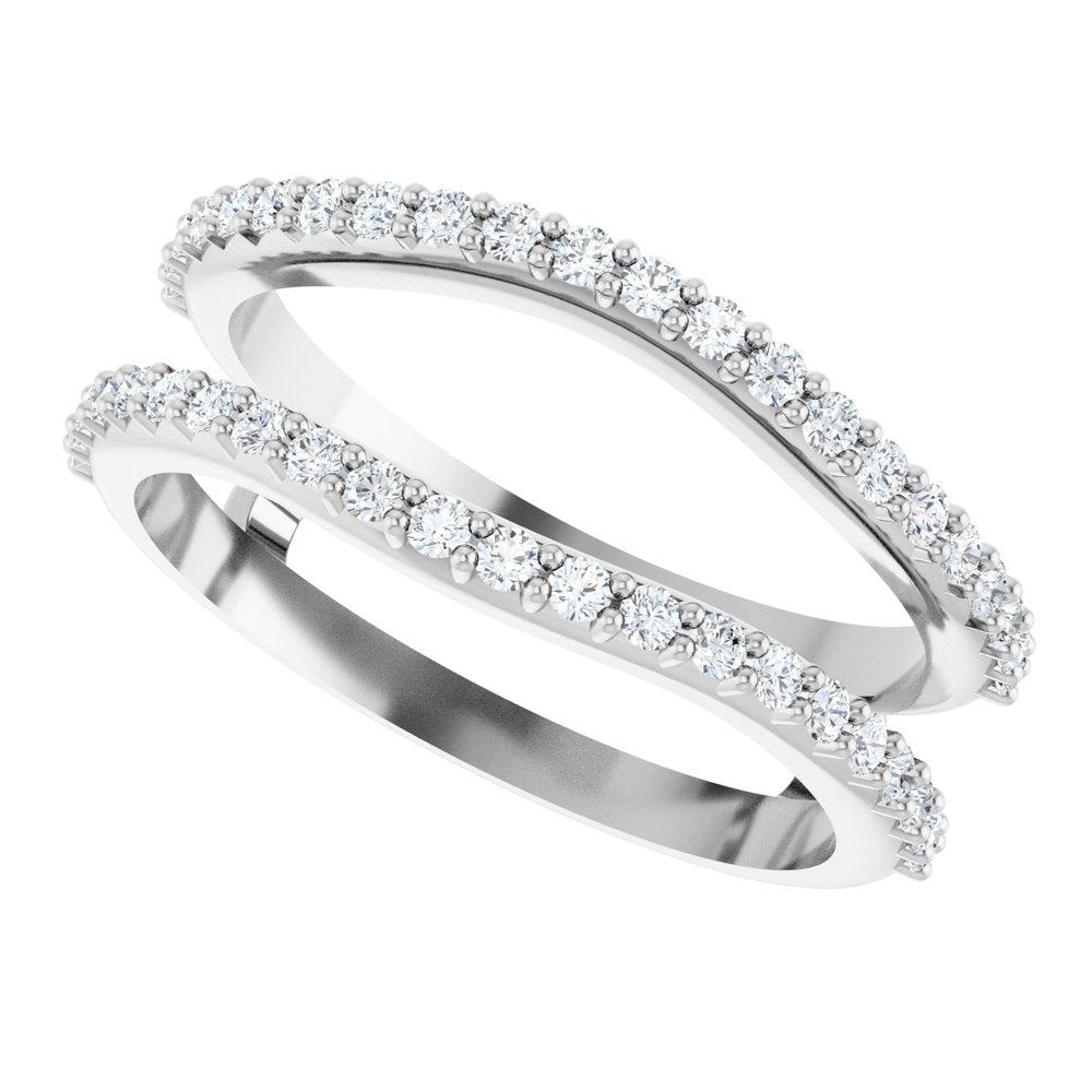 14K White Gold 1/3 CTW Lab-Grown Diamond Ring Guard