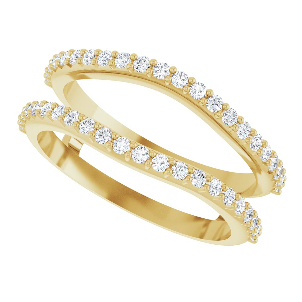 14K Yellow Gold 1/4 CTW Natural Diamond Ring Guard