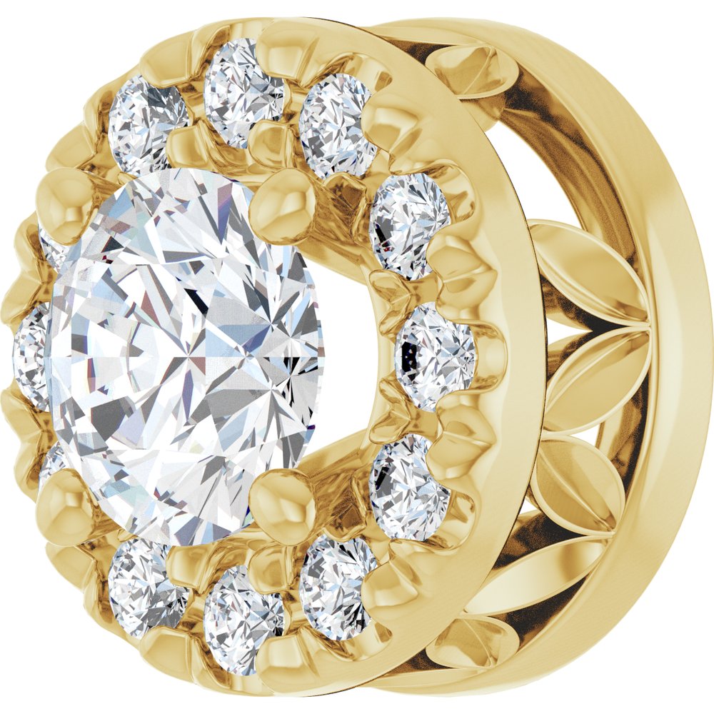 14K Yellow Gold 1/3 CTW Lab Grown Diamond Pendant