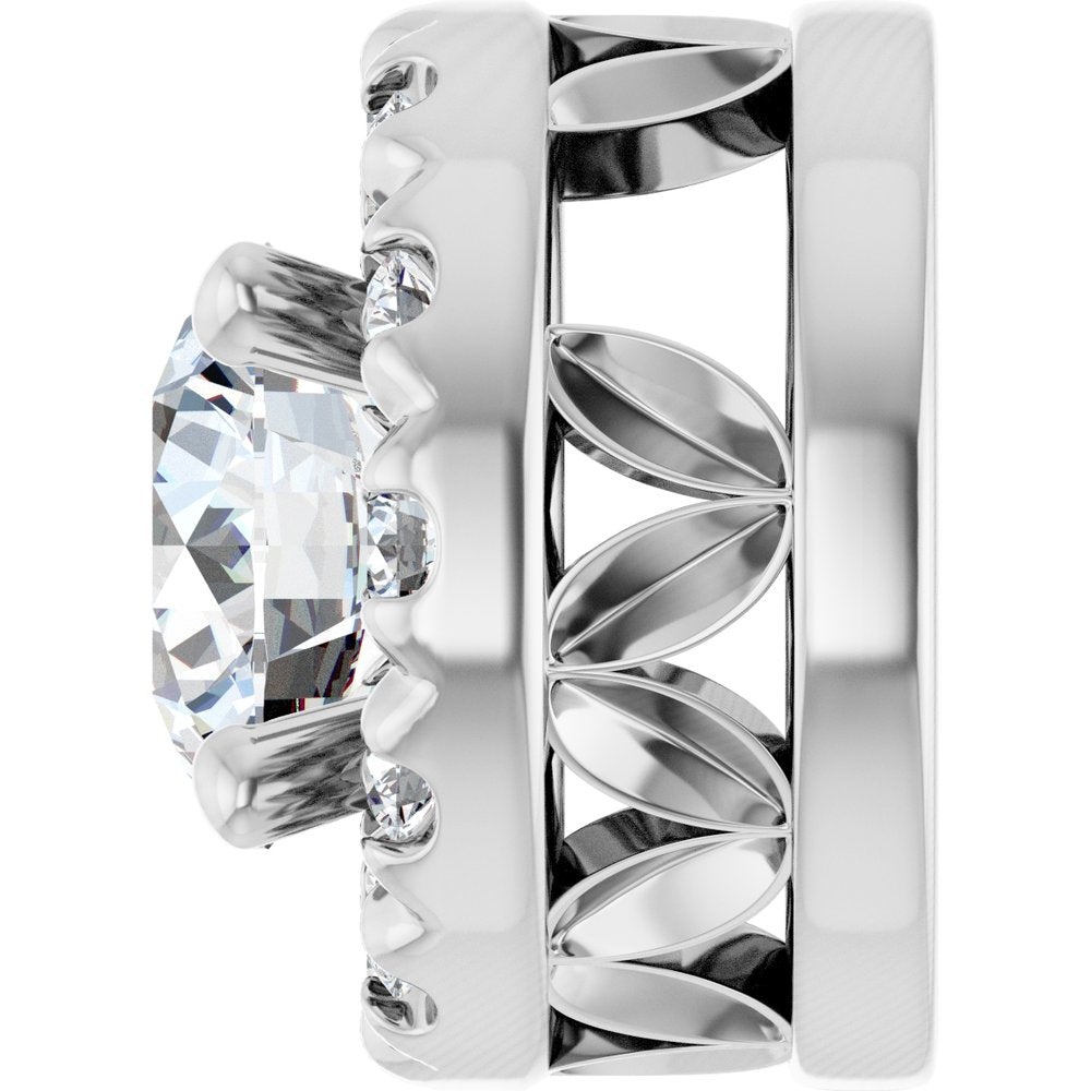 14K White Gold 1/3 CTW Lab Grown Diamond Pendant