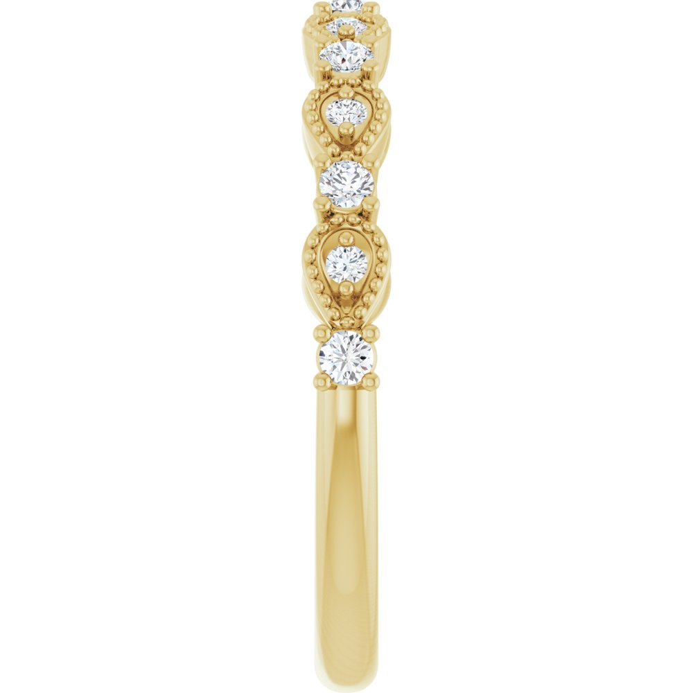 14K Yellow 1/5 CTW Natural Diamond Anniversary Band