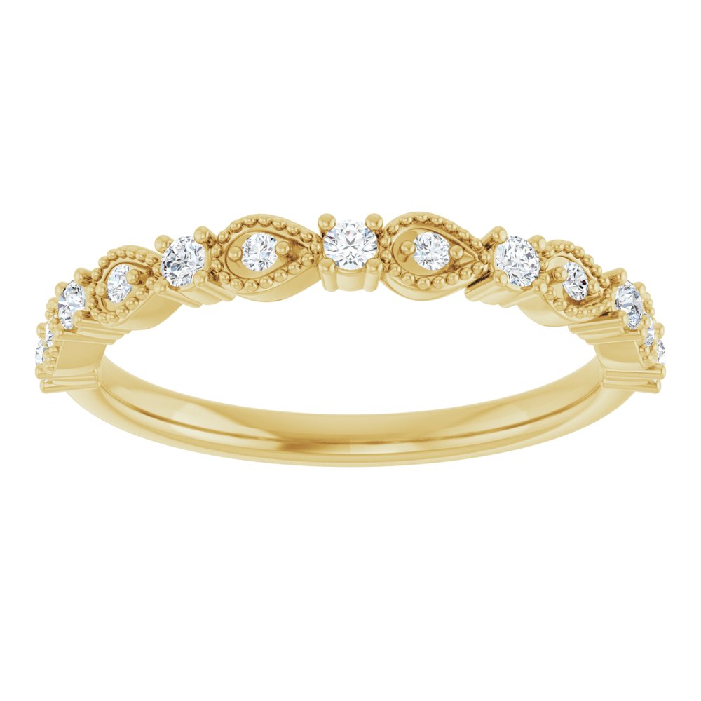 14K Yellow 1/5 CTW Natural Diamond Anniversary Band