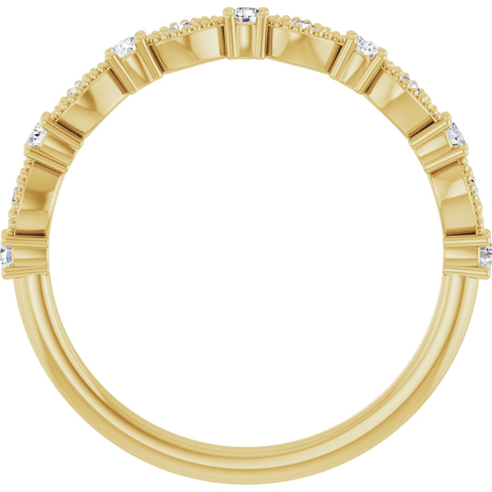 14K Yellow 1/5 CTW Natural Diamond Anniversary Band