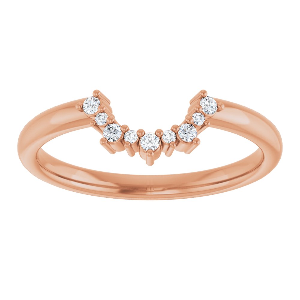 14K Rose Gold .07 CTW Natural Diamond Contour Band