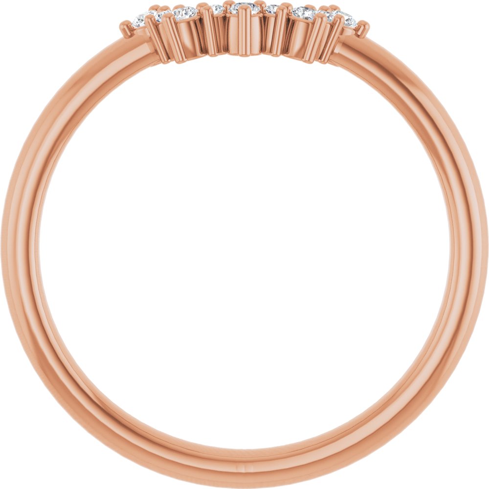 14K Rose Gold .07 CTW Natural Diamond Contour Band