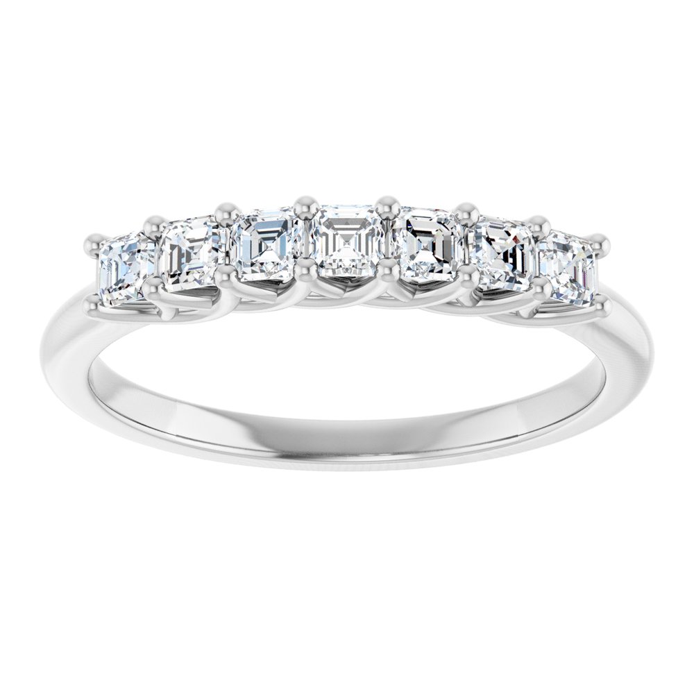 14K White 1/2 CTW Natural Diamond Anniversary Band