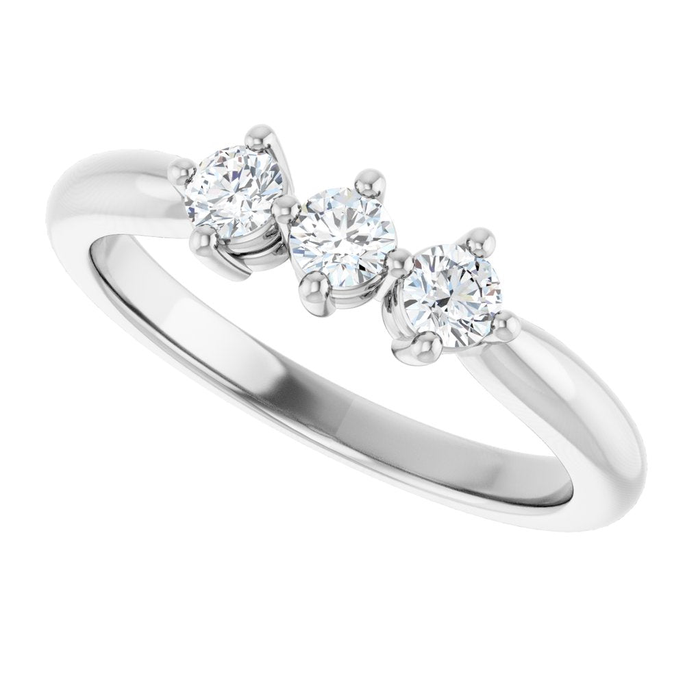 14K White 1/3 CTW Lab-Grown Diamond Anniversary Band