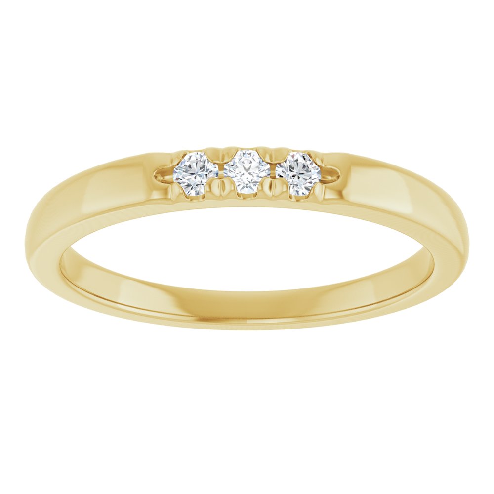 14K Yellow 0.08 CTW Lab-Grown Diamond Anniversary Band