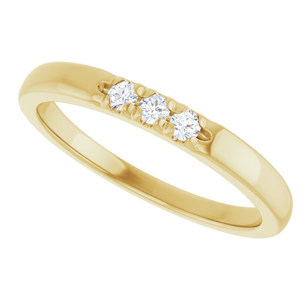 14K Yellow 0.08 CTW Lab-Grown Diamond Anniversary Band