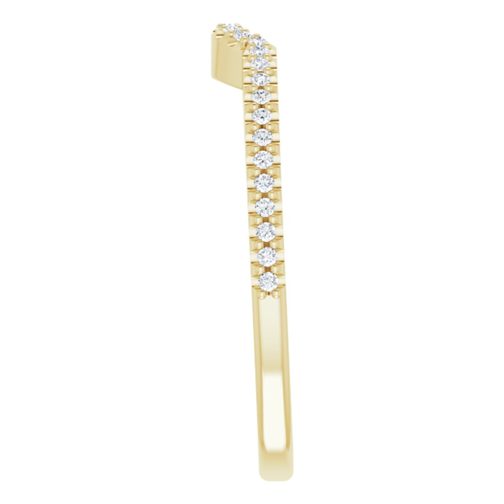 14K Yellow Gold 1/8 CTW Lab-Grown Diamond Contour Band