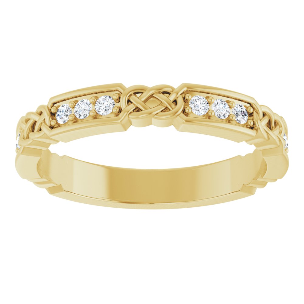 14K Yellow 1/6 CTW Natural Diamond Anniversary Band