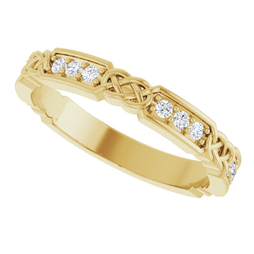 14K Yellow 1/6 CTW Natural Diamond Anniversary Band