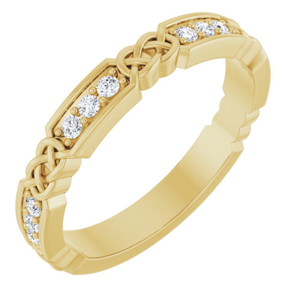 14K Yellow 1/6 CTW Natural Diamond Anniversary Band
