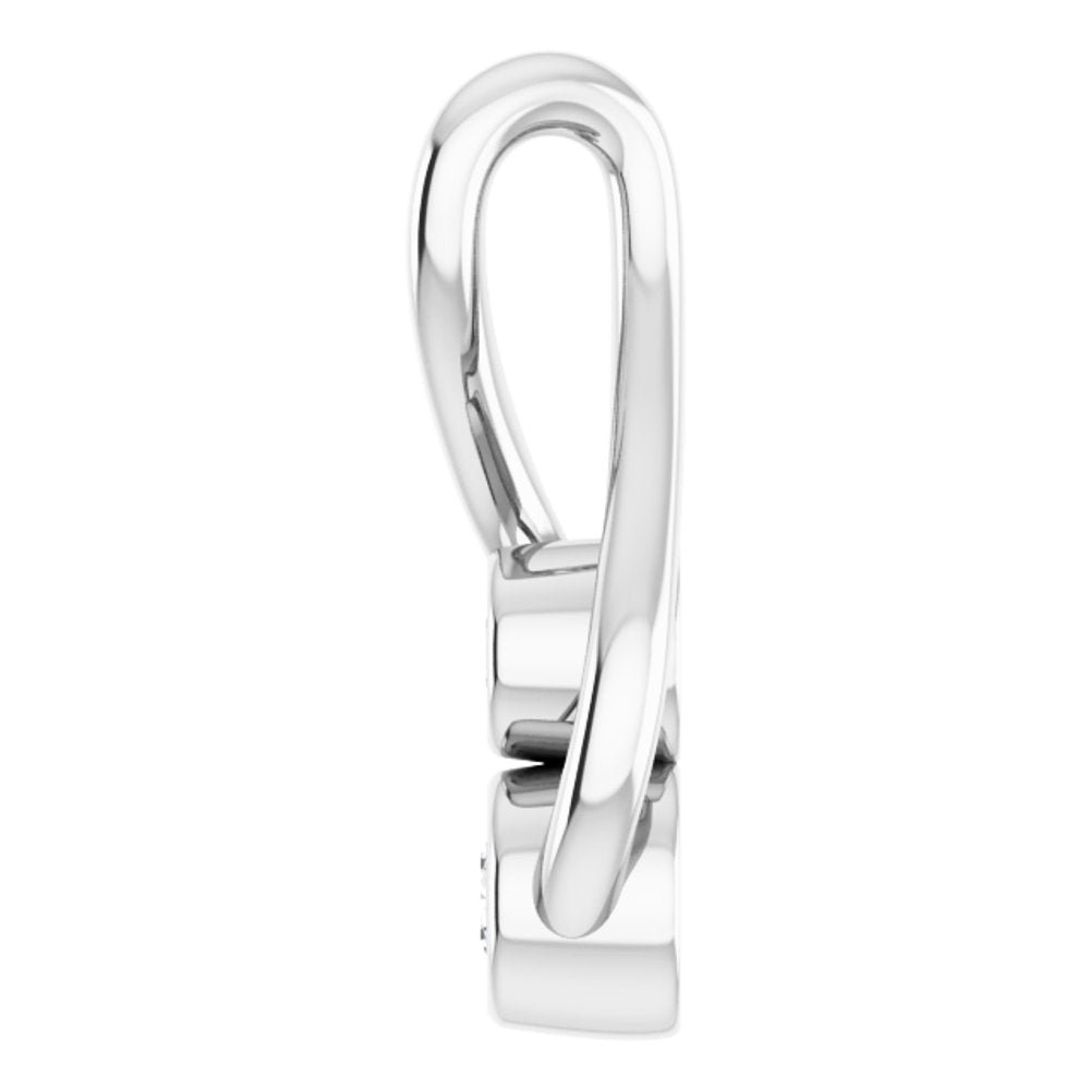 14K White Gold .07 CTW Natural Diamond Hold You Forever® Pendant