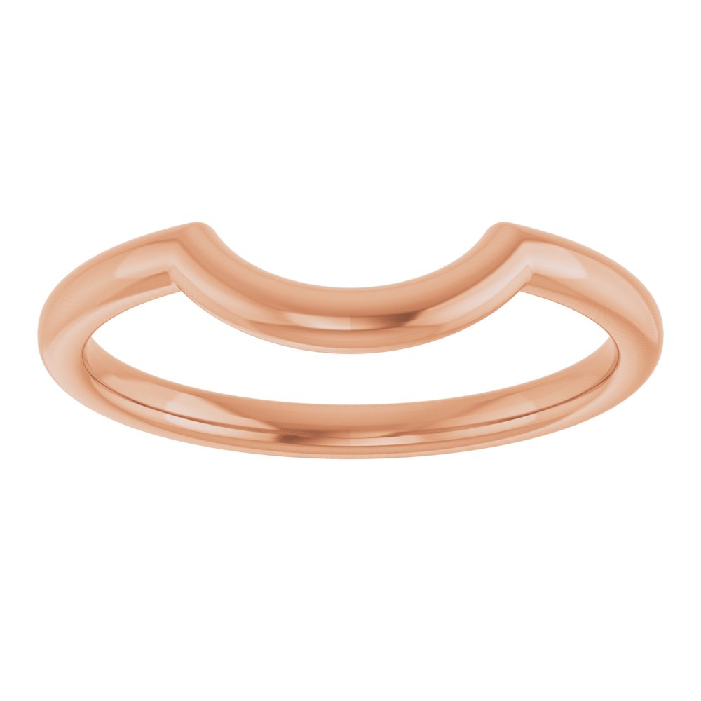 14K Rose 8.6 mm Contour Band