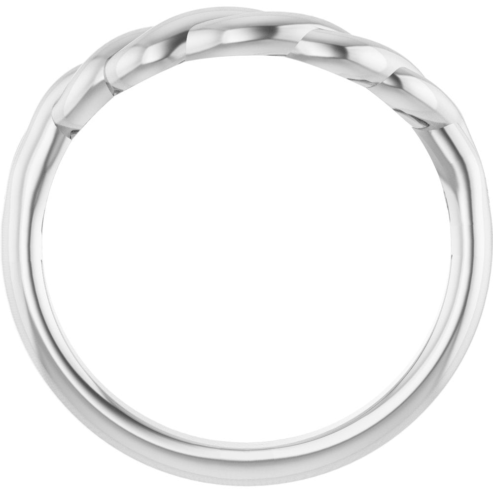 Platinum Twisted Contour Band