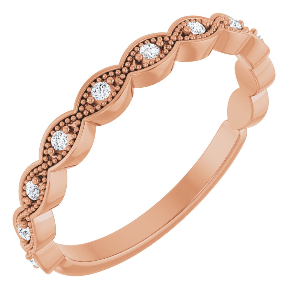 14K Rose Gold .07 CTW Natural Diamond Anniversary Band