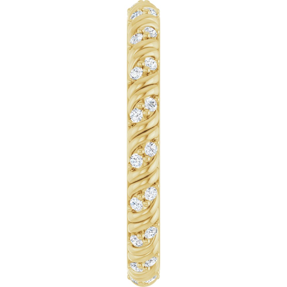 14K Yellow 1/6 CTW Natural Diamond Eternity Band Size 7