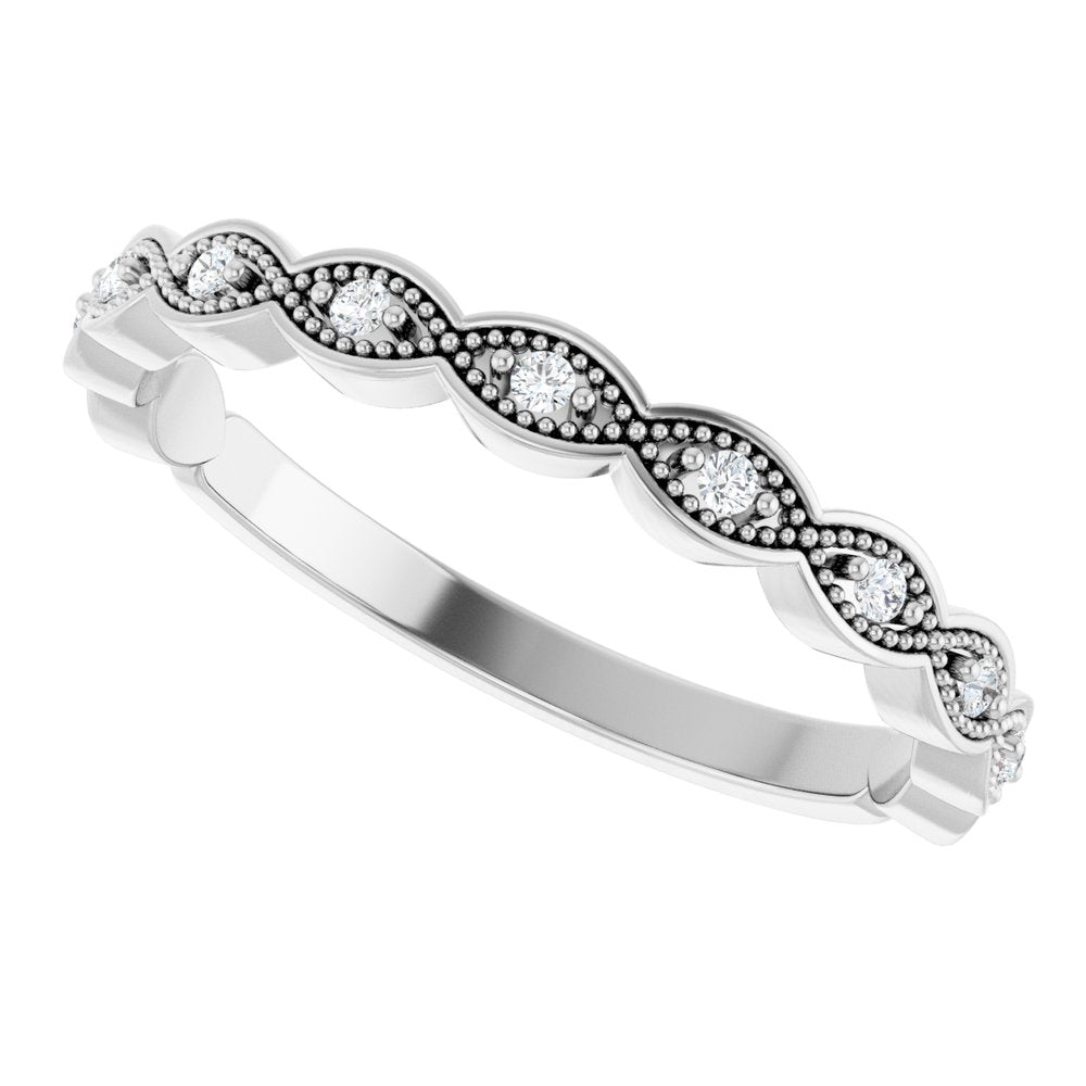 14K White Gold .07 CTW Natural Diamond Anniversary Band