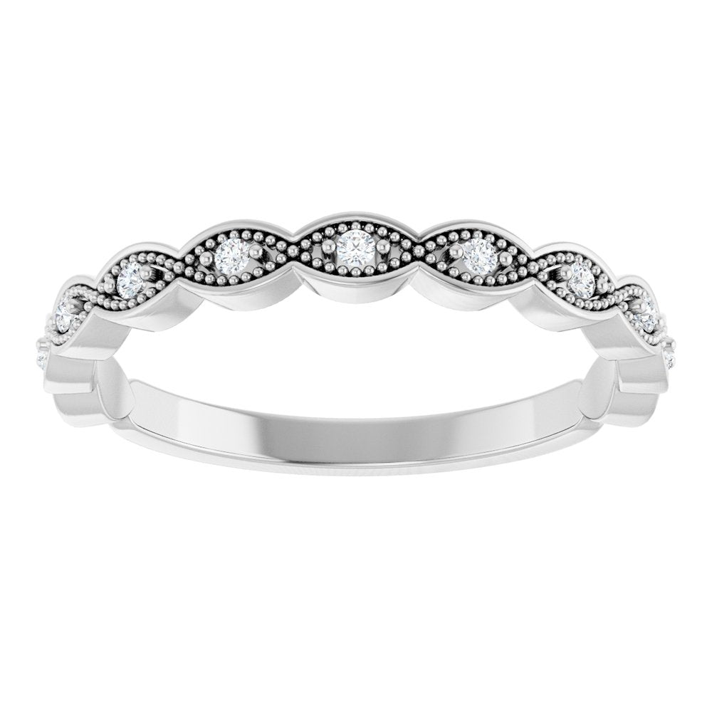 14K White Gold .07 CTW Natural Diamond Anniversary Band