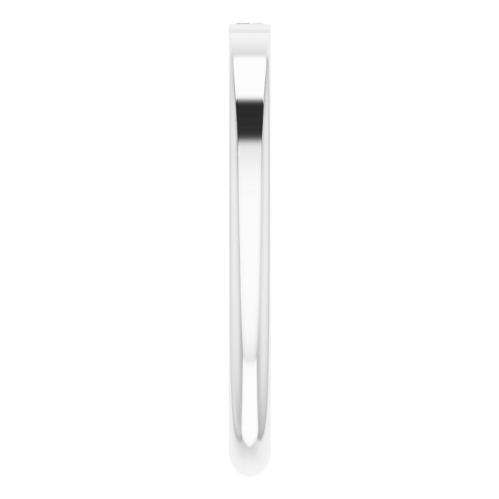 14K White Gold 1/10 CT Natural Diamond Stackable Ring