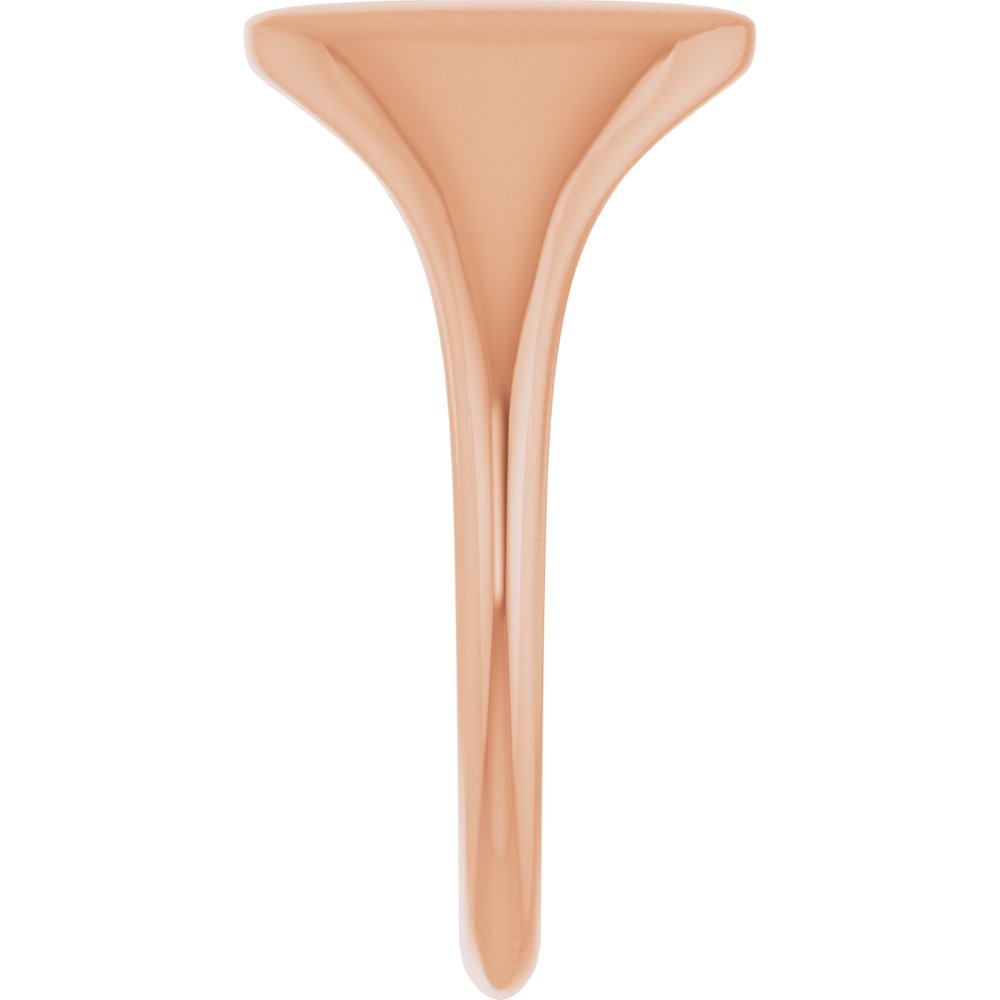 14K Rose 11x9 mm Oval Signet Ring