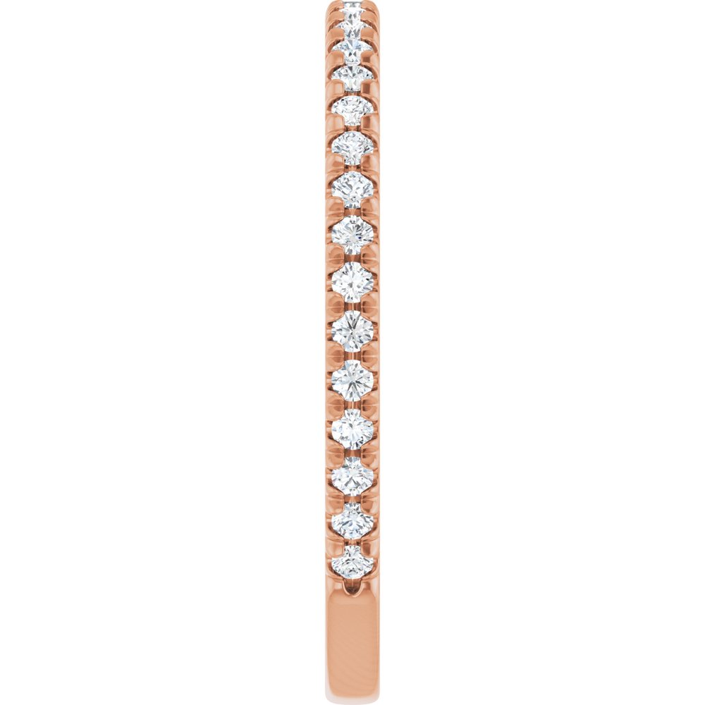 14K Rose Gold 1/4 CTW Natural Diamond French-Set Anniversary Band