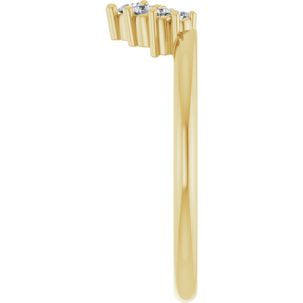 14K Yellow Gold 1/6 CTW Lab-Grown Diamond Contour Band