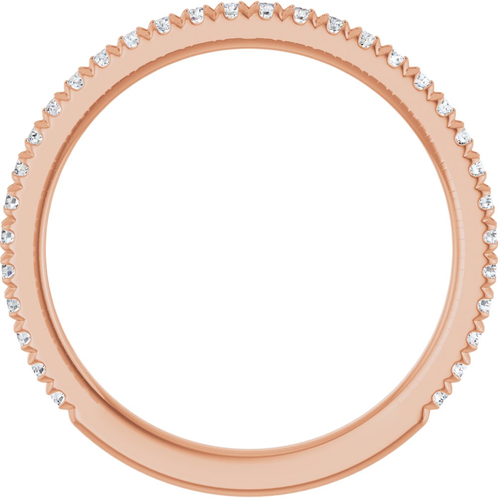 14K Rose Gold 1/4 CTW Natural Diamond French-Set Anniversary Band