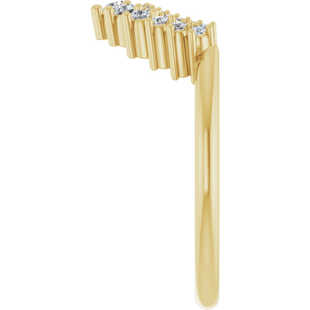14K Yellow Gold 1/4 CTW Lab-Grown Diamond Contour Band