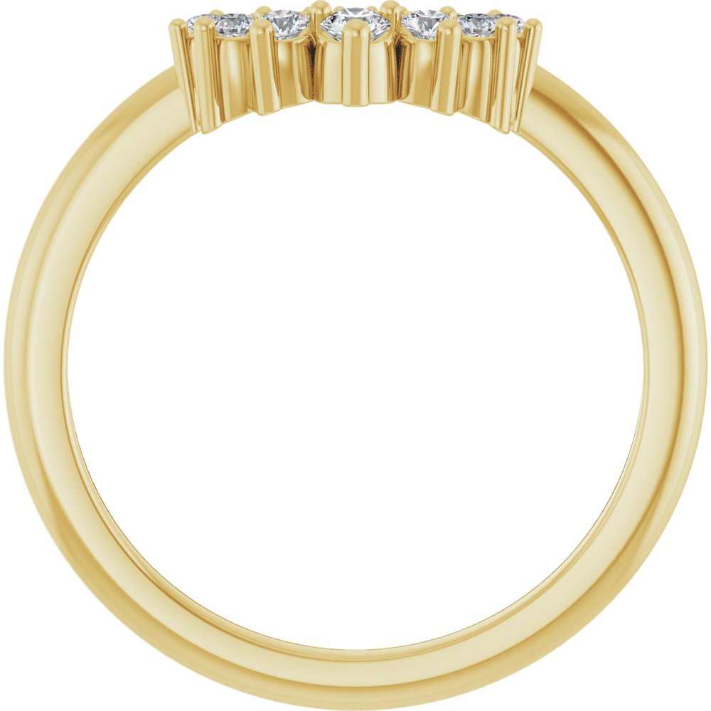 14K Yellow Gold 1/6 CTW Lab-Grown Diamond Contour Band