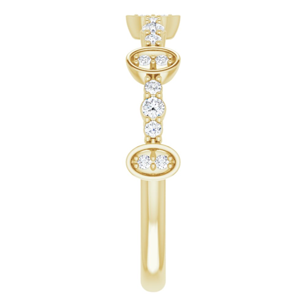 14K Yellow 1/5 CTW Natural Diamond Anniversary Band