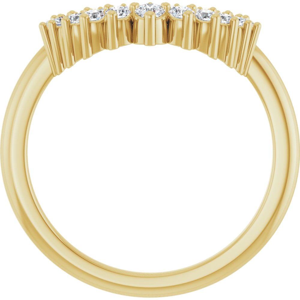 14K Yellow Gold 1/4 CTW Lab-Grown Diamond Contour Band