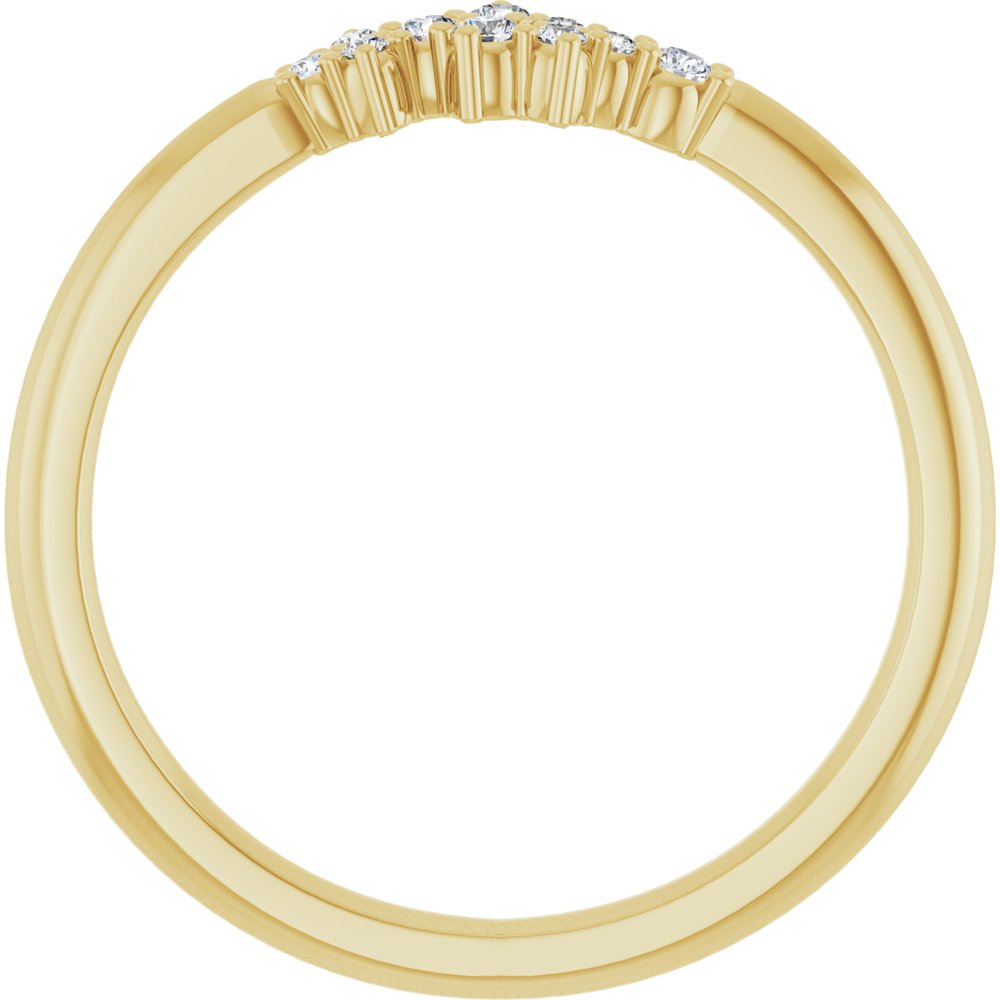 14K Yellow Gold .08 CTW Natural Diamond Stackable Cluster Ring
