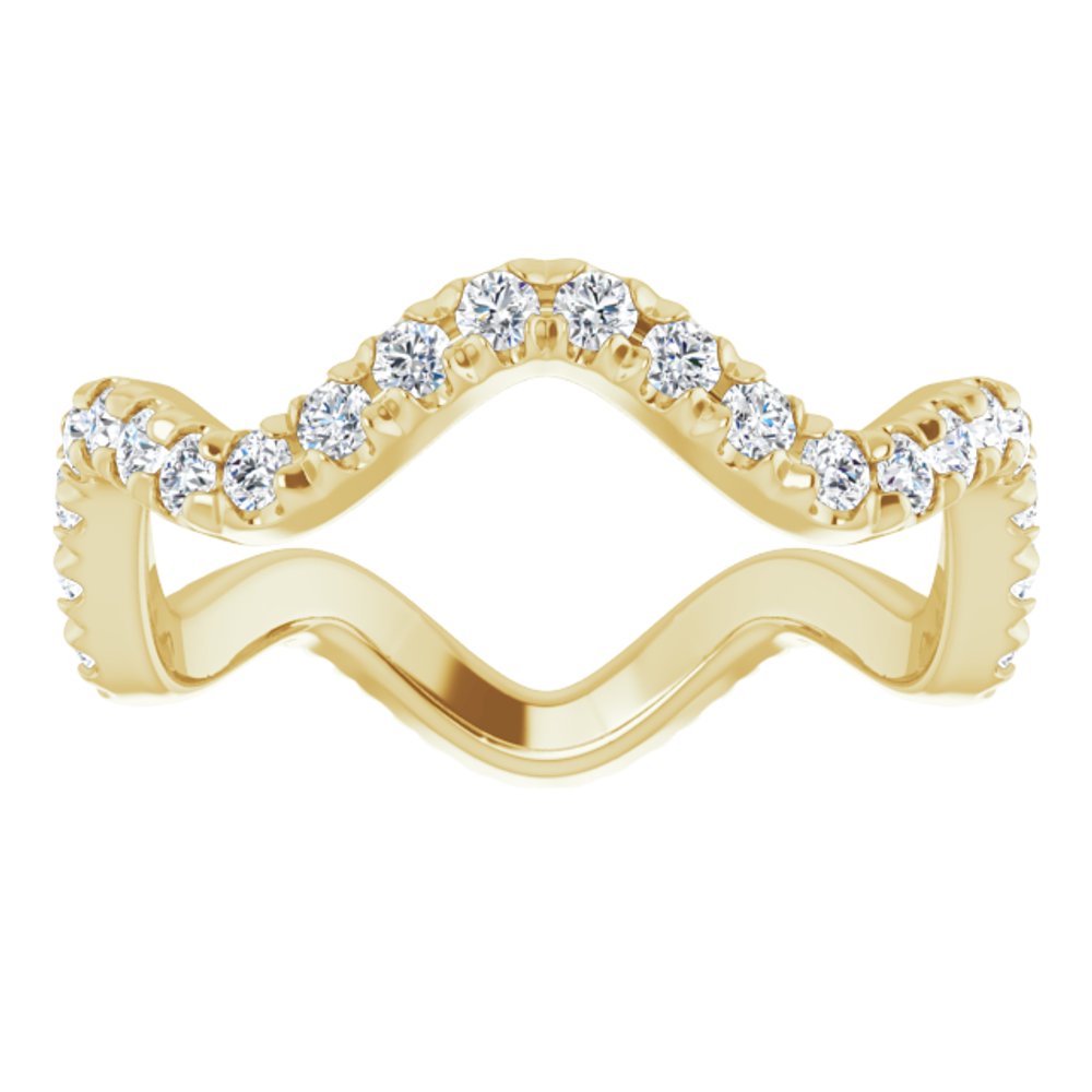 14K Yellow 1/2 CTW Natural Diamond French-Set Eternity Band