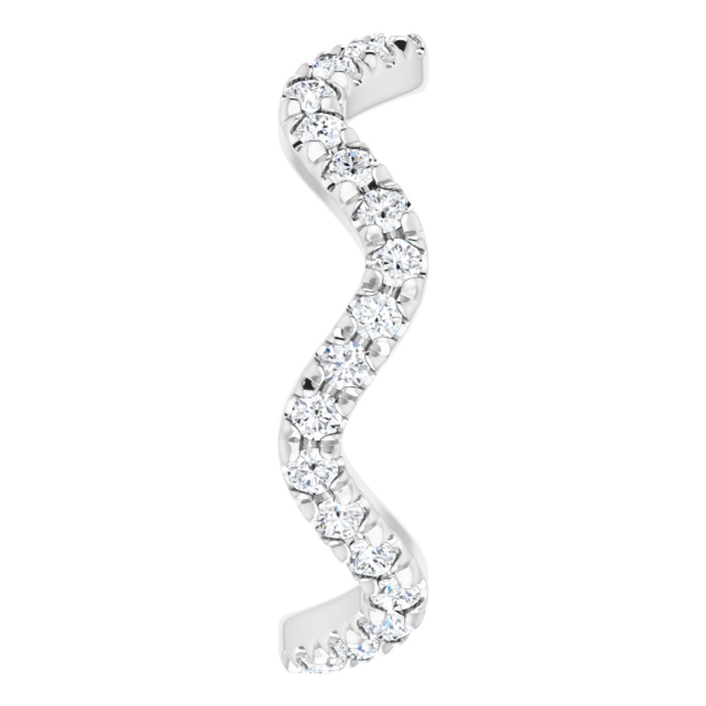 14K White 1/2 CTW Natural Diamond French-Set Eternity Band
