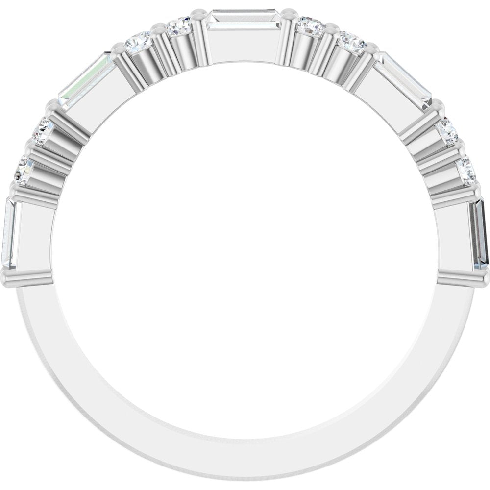 14K White 1/2 CTW Natural Diamond Anniversary Band