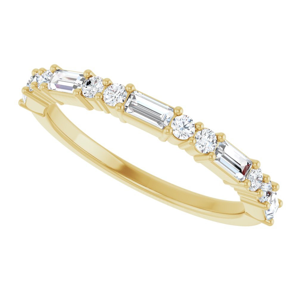 14K Yellow 5/8 CTW Natural Diamond Anniversary Band