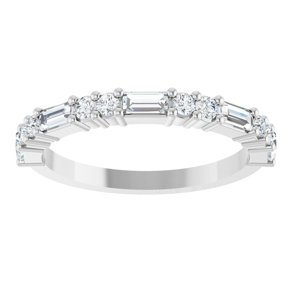 14K White 1/2 CTW Natural Diamond Anniversary Band
