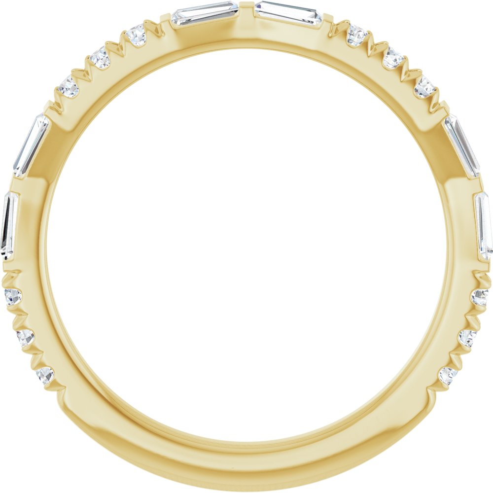 14K Yellow Gold 3/8 CTW Natural Diamond French-Set Anniversary Band