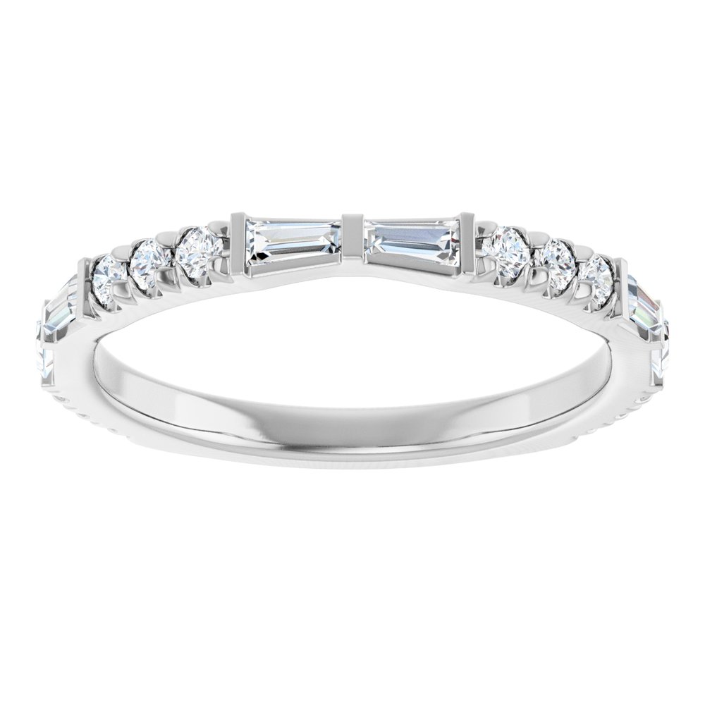 14K White Gold 3/8 CTW Lab-Grown Diamond Anniversary Band