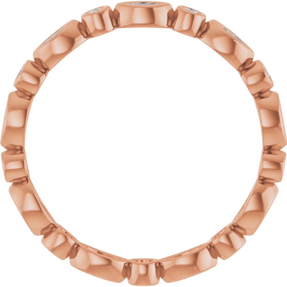 14K Rose 1/3 CTW Natural Diamond Eternity Band Size 7