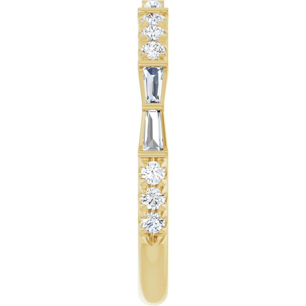 14K Yellow Gold 3/8 CTW Natural Diamond French-Set Anniversary Band