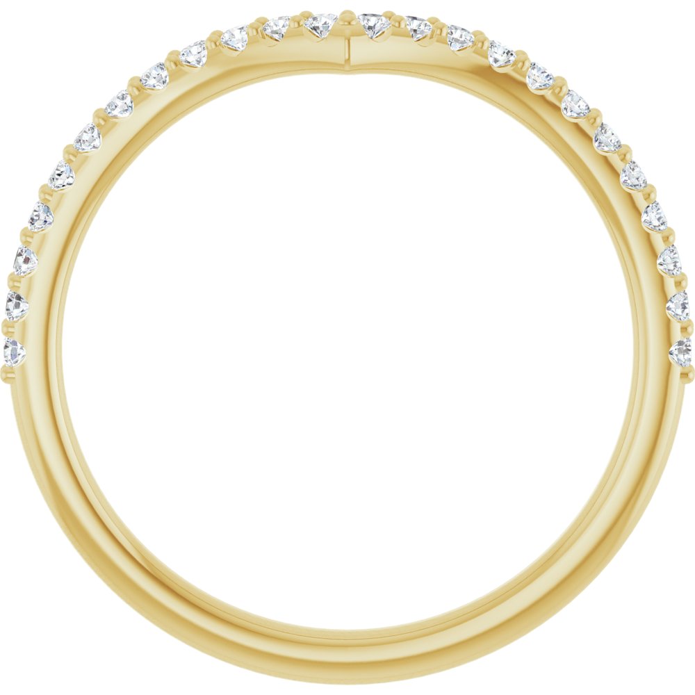14K Yellow Gold 1/5 CTW Natural Diamond Contour Band