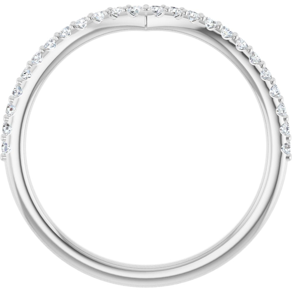 Platinum 1/5 CTW Lab Grown Diamond Contour Band