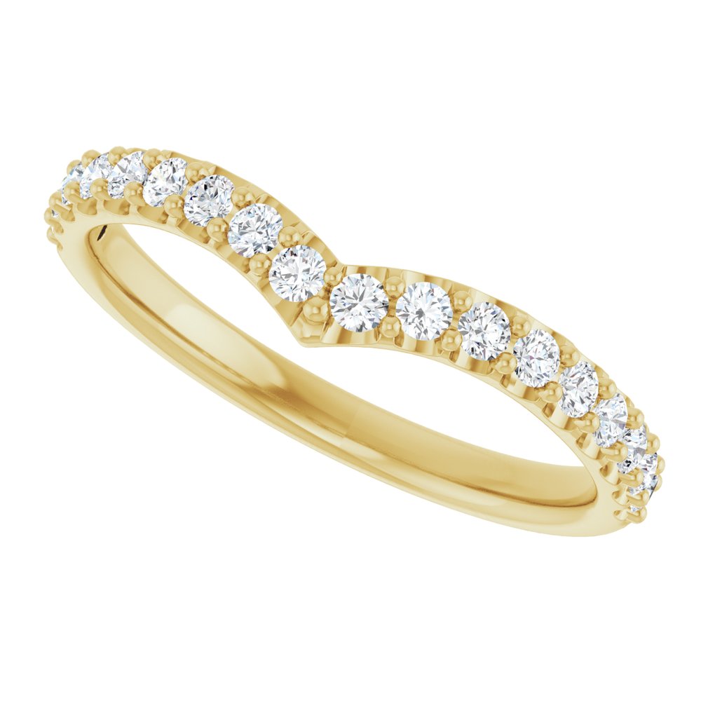 14K Yellow Gold 1/3 CTW Lab Grown Diamond Contour Band