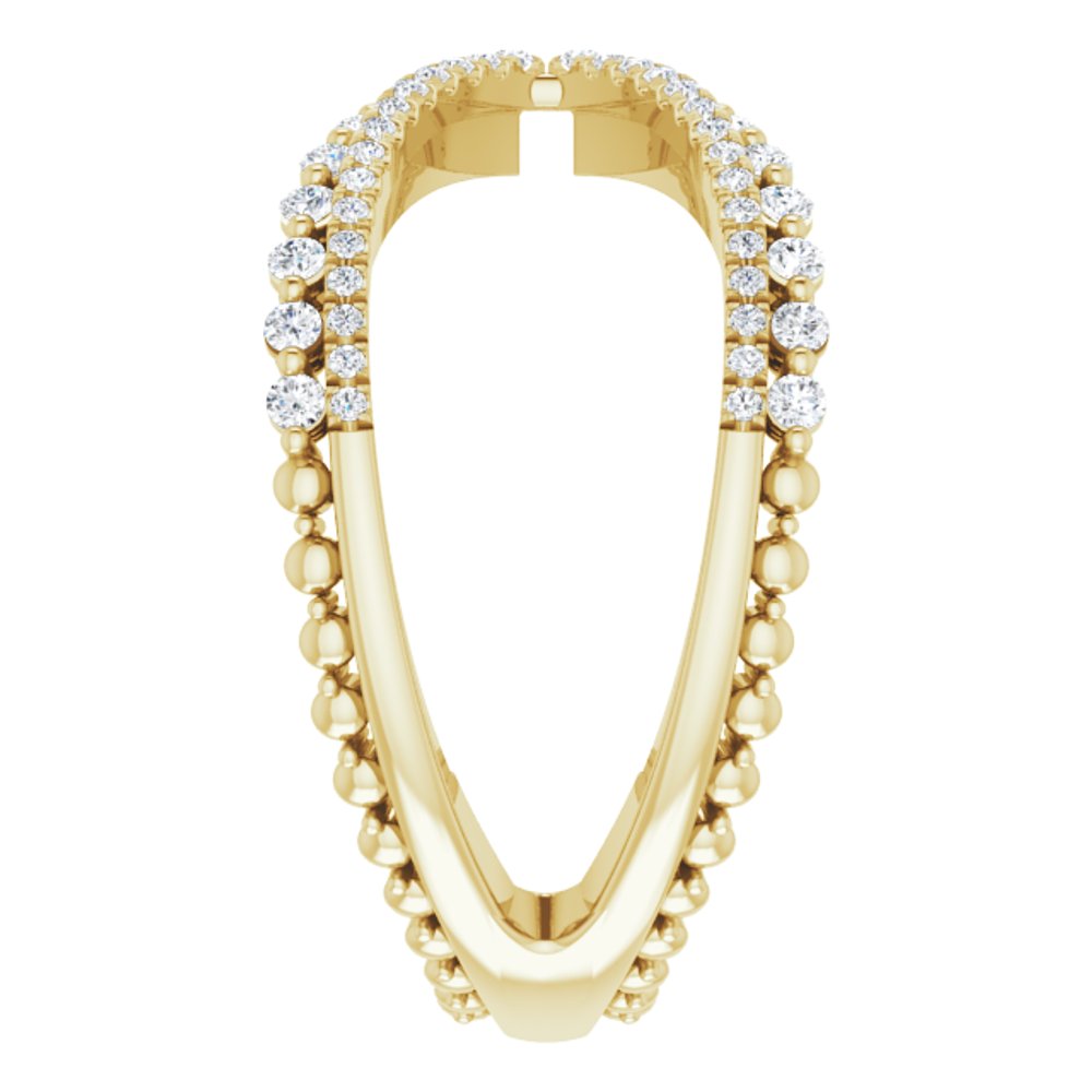 14K Yellow Gold 1/2 CTW Natrual Diamond Negative Space Ring